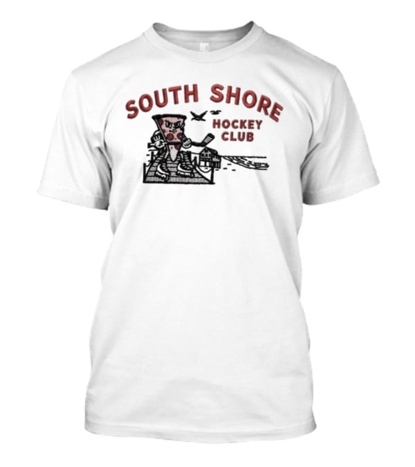 South Shore Hockey Club Pizza Themed Hockey Player T-Shirt