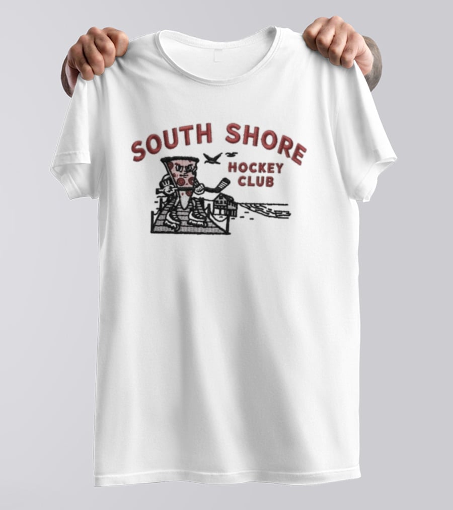 South Shore Hockey Club Pizza Themed Hockey Player T-Shirt