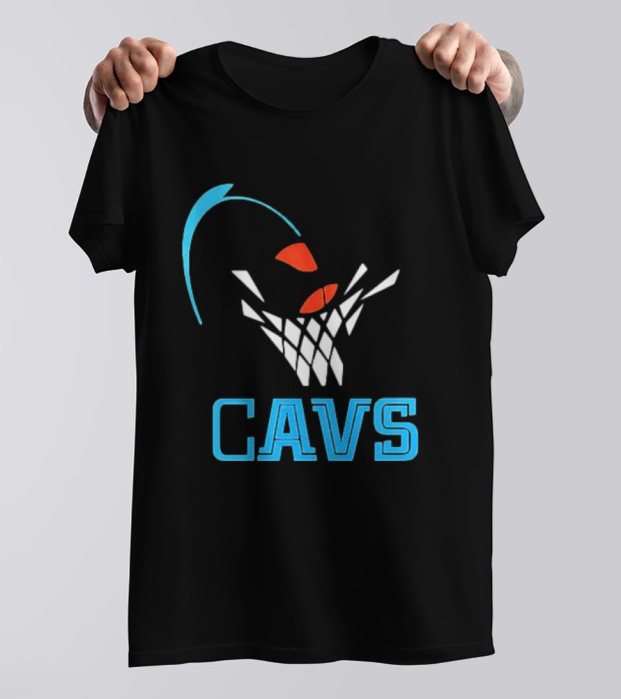 CAVS Cleveland Cavaliers Basketball Net Slam Dunk T-Shirt