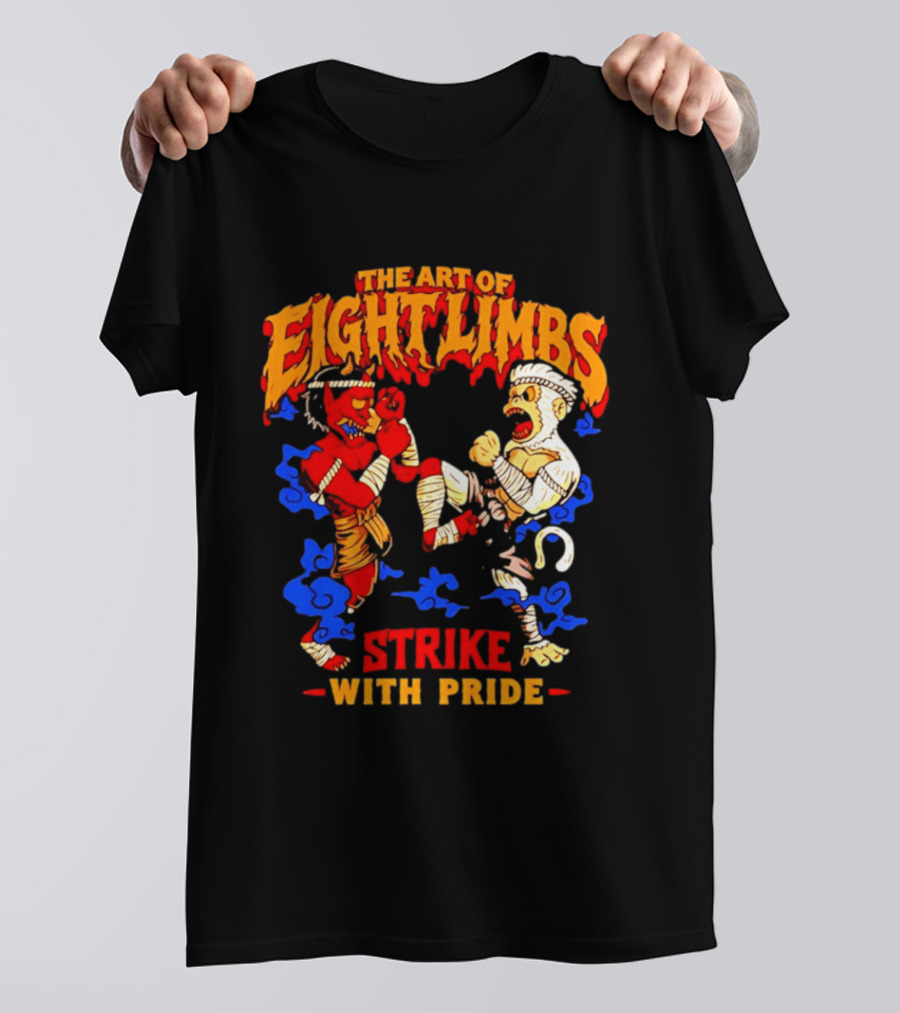 The Art Of Eight Limbs Strike With Pride Muay Thai Oni Hanuman T-Shirt