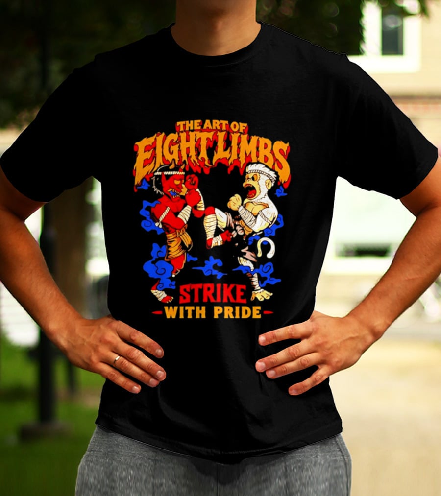 The Art Of Eight Limbs Strike With Pride Muay Thai Oni Hanuman T-Shirt