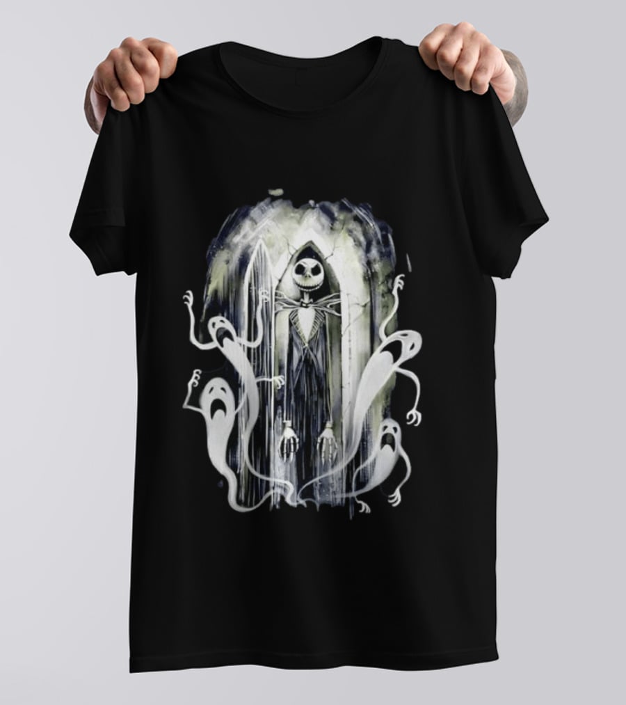 Jack Skellington The Nightmare Before Christmas Ghosts Arched Doorway T-Shirt