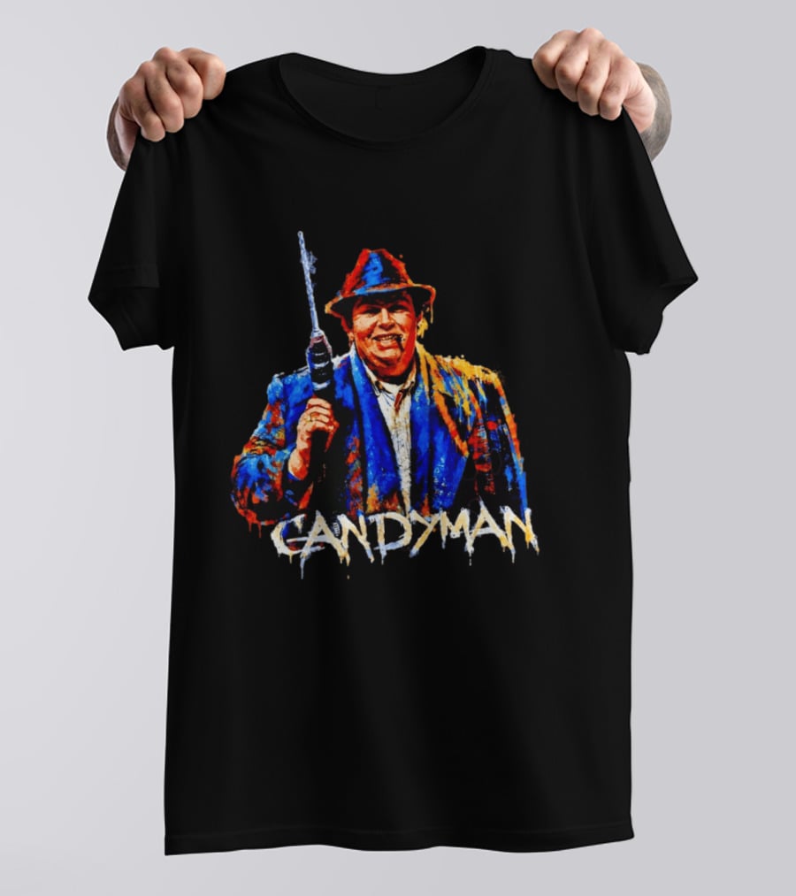 John Candy Candyman Distressed Mashup Painting T-Shirt