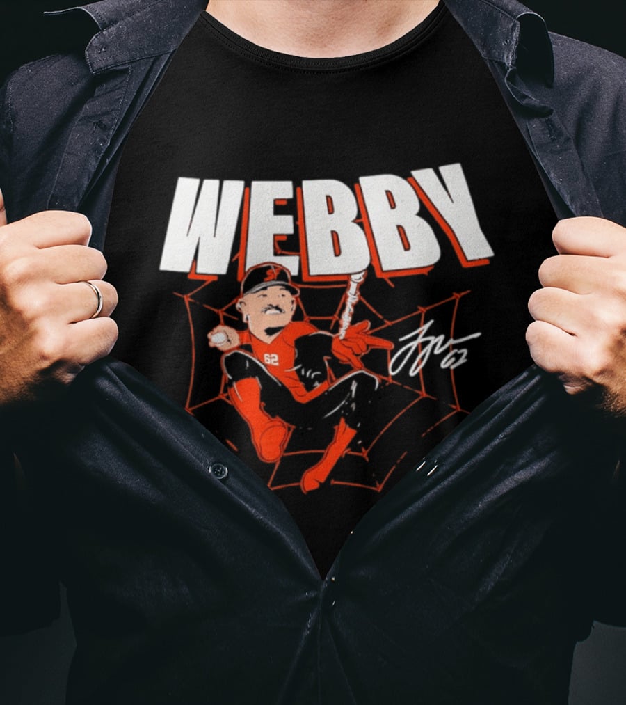 Logan Webb San Francisco Giants MLB Baseball Webby Spider Man 62 T-Shirt