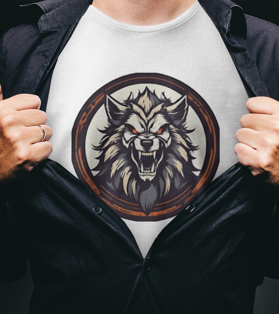 Angry Werewolf Head Fierce Wild Beast T-Shirt