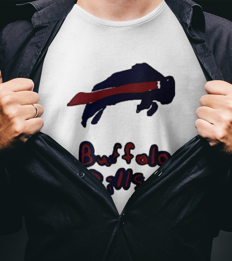 Buffalo Bills Iconic Blue Red Bison T-Shirt
