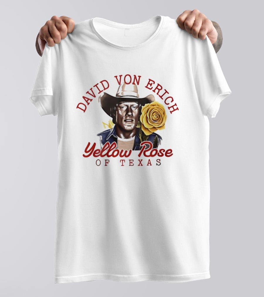 David Von Erich Yellow Rose Of Texas Cowboy T-Shirt