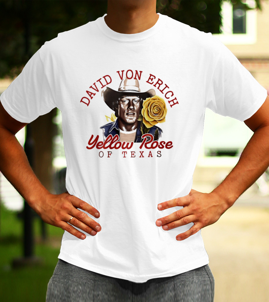 David Von Erich Yellow Rose Of Texas Cowboy T-Shirt