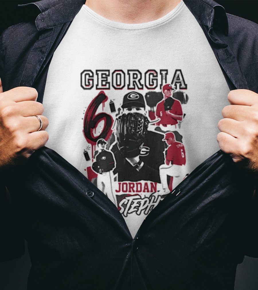 Georgia Bulldogs 6 Jordan Stephens Football T-Shirt