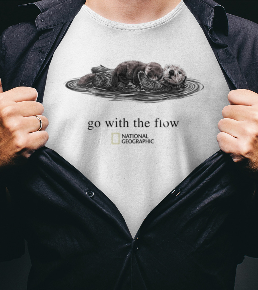 Go With The Flow Otter National Geographic T-Shirt