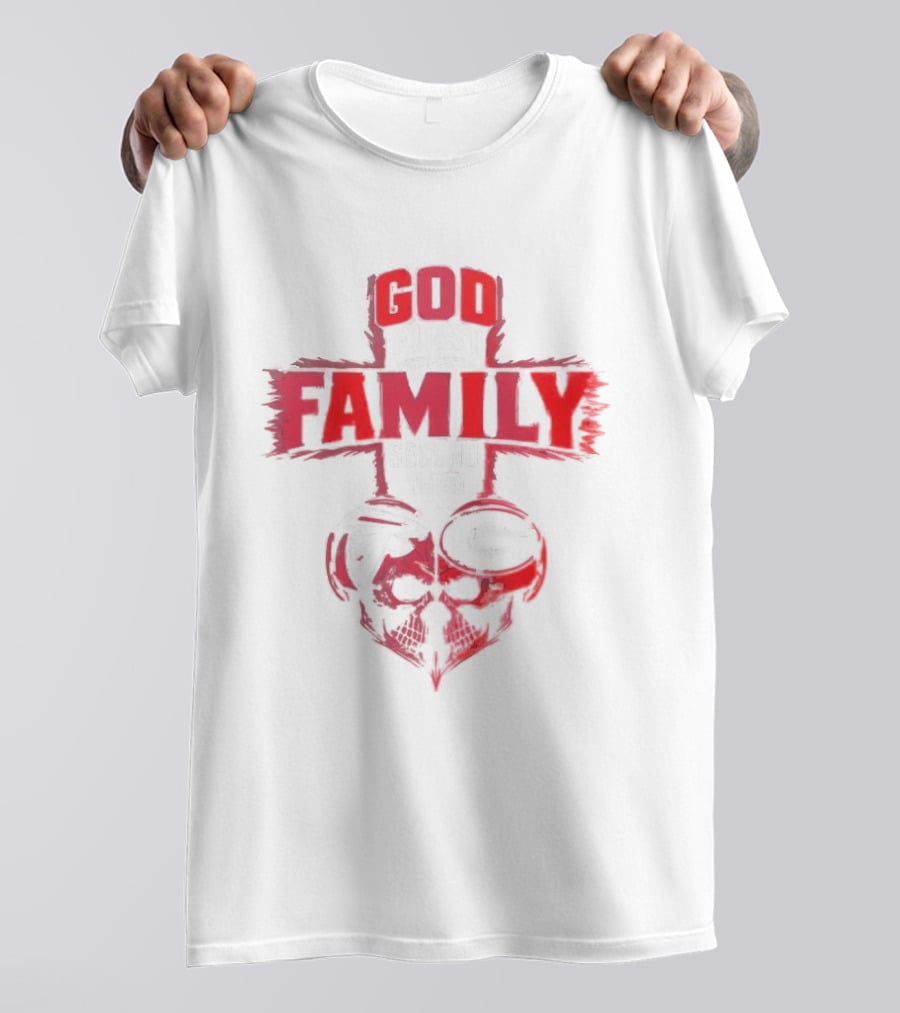 God First Family Second Then Atlanta Falcons Georgia Bulldogs Skull T-Shirt