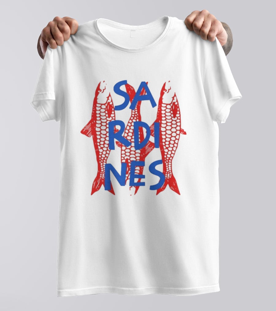 Sardines Tinned Fish Red Blue T-Shirt