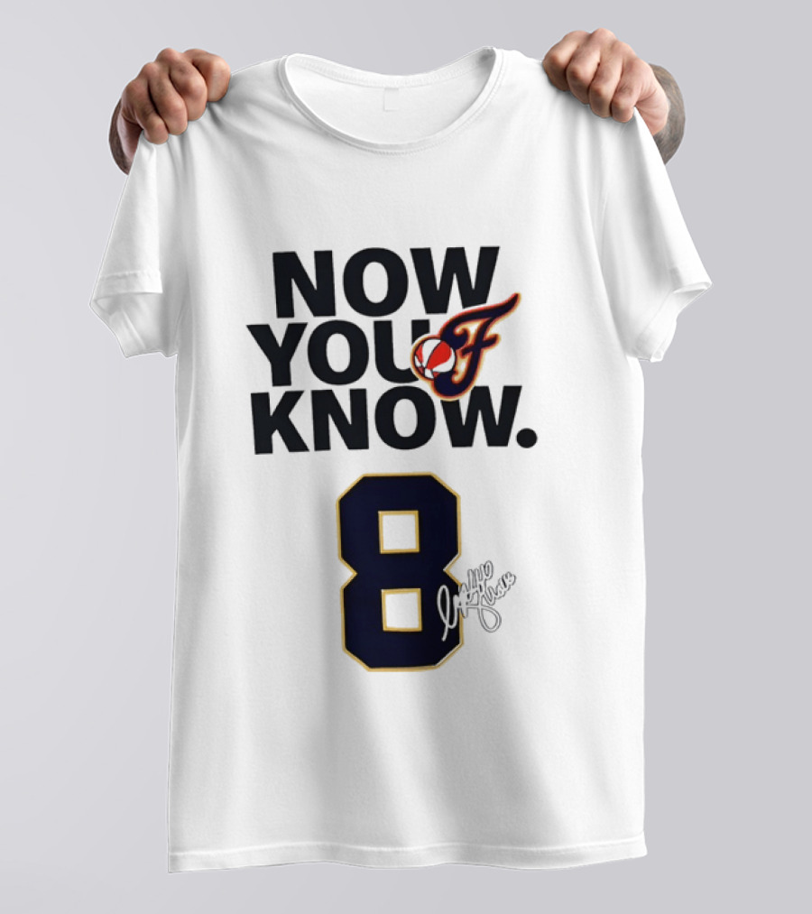 Sophie Cunningham Now You Know Indiana Fever 8 Signature T-Shirt