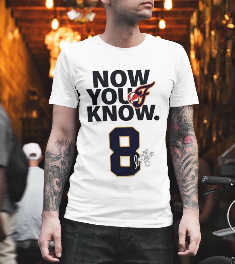 Sophie Cunningham Now You Know Indiana Fever 8 Signature T-Shirt