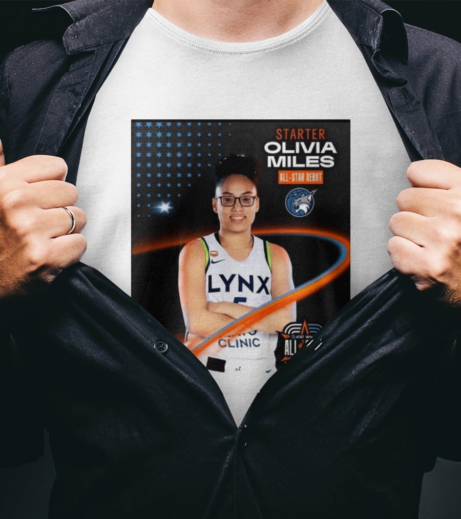 Starter Olivia Miles All Star Debut Lynx AT&T WNBA All Star Chicago T-Shirt