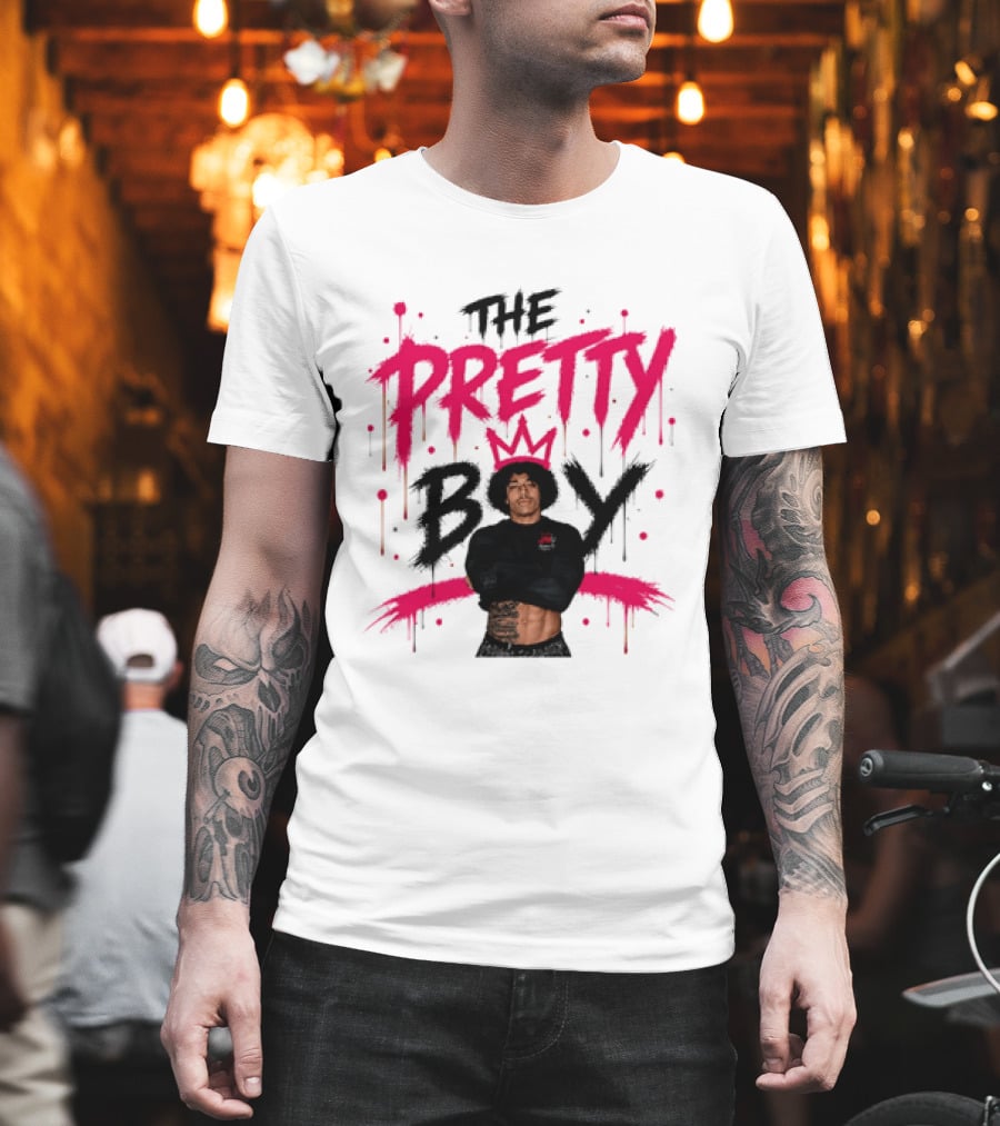 The Pretty Boy Jay King Crop Top With Pink Crown And Dripping Letters T-Shirt
