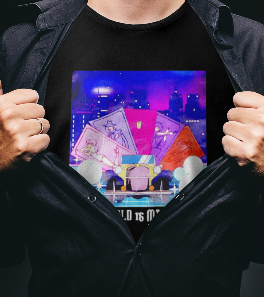 Lupin The Third Cast Classic Car Cityscape World Is Mine T-Shirt