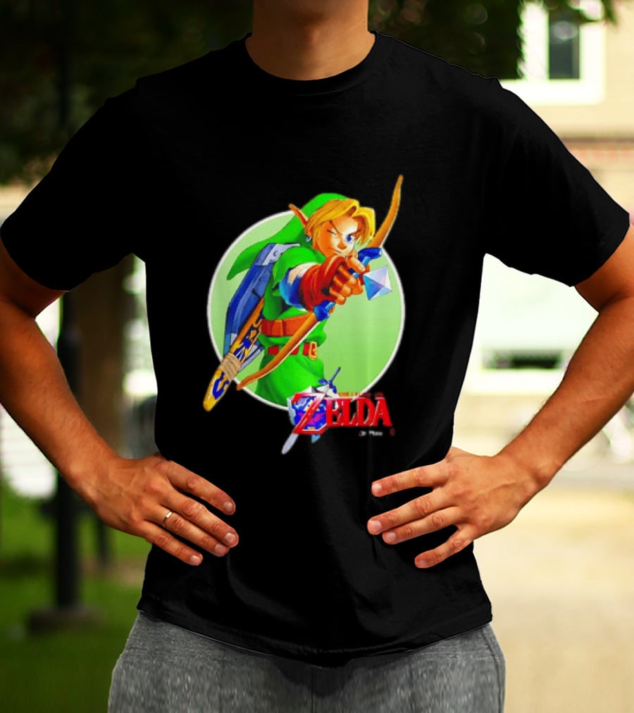 The Legend Of Zelda Ocarina Of Time 3D Link Bow Aiming T-Shirt
