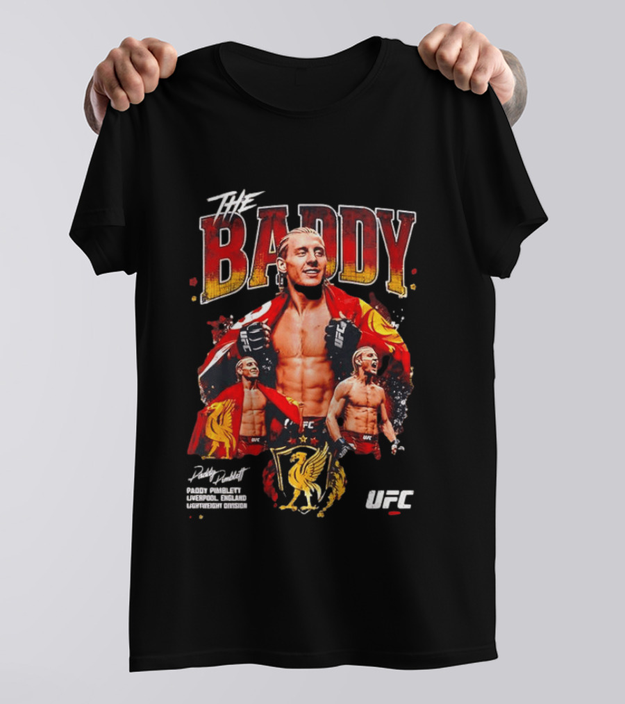 Paddy Pimblett The Baddy UFC Liverpool FC Crest T-Shirt