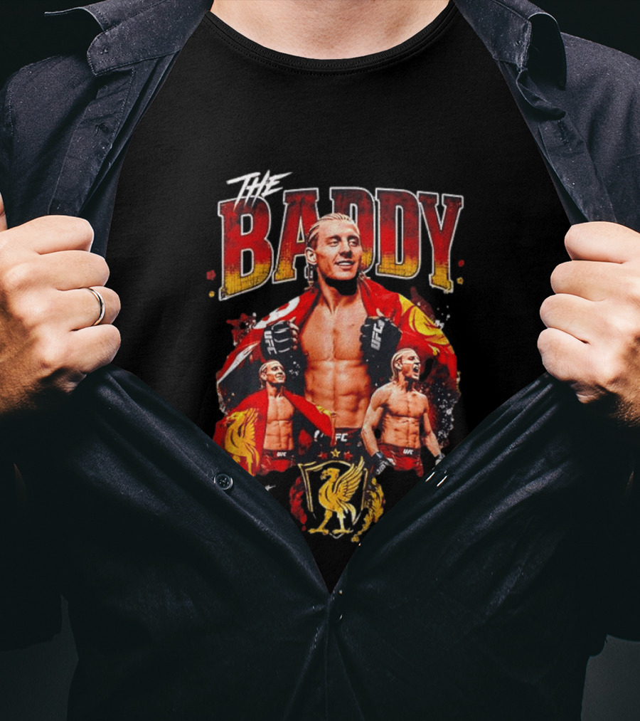 Paddy Pimblett The Baddy UFC Liverpool FC Crest T-Shirt