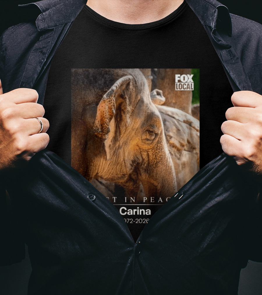 Rest In Peace Carina 1972 2026 Elephant Fox Local Memorial T-Shirt