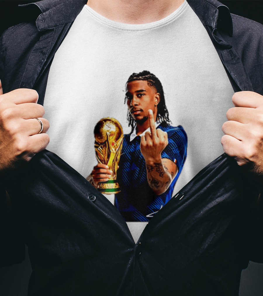 Michael Olise France National Team Middle Finger Trophy Celebration T-Shirt
