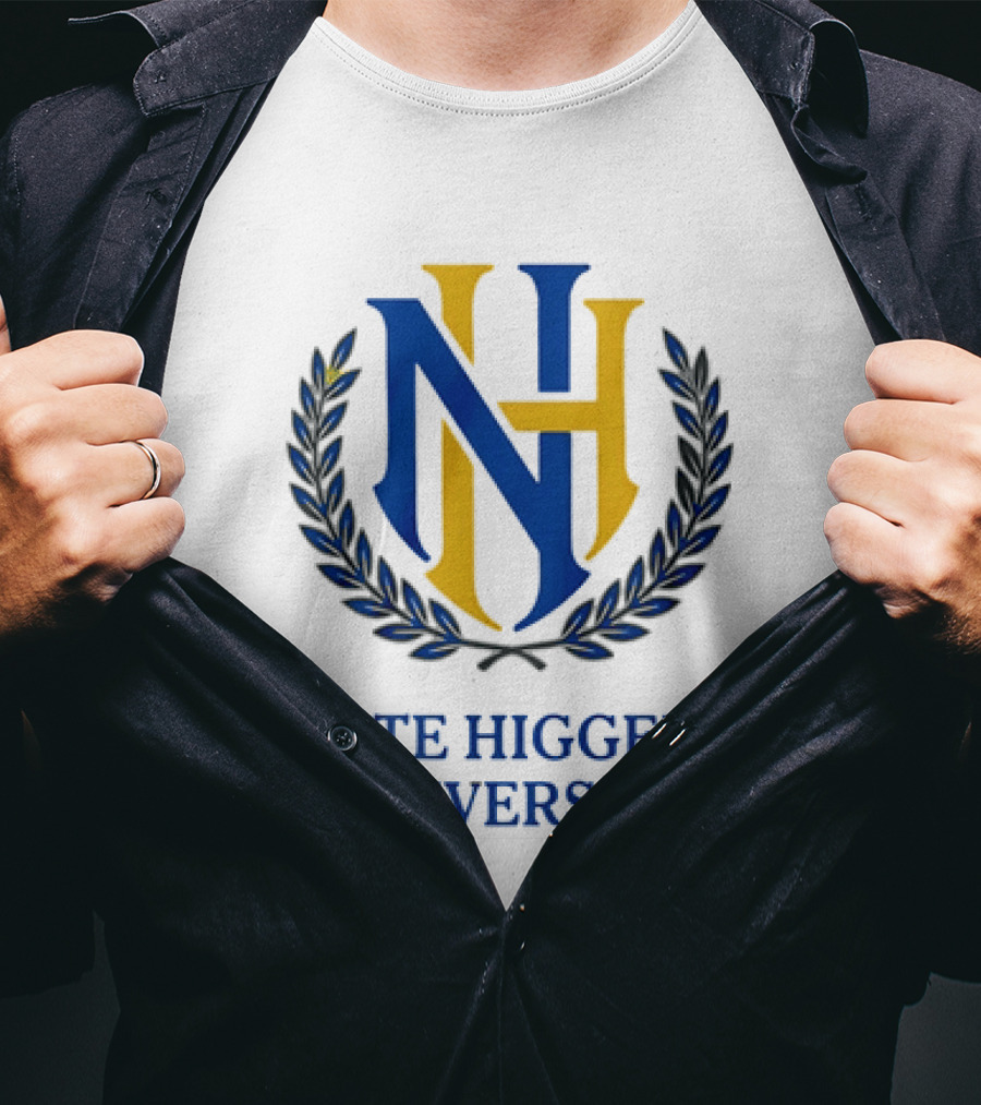Nate Higgers University NH Crest And Laurel T-Shirt