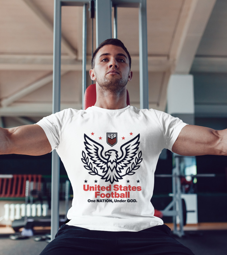 United States Football USA Eagle Emblem One Nation Under God T-Shirt