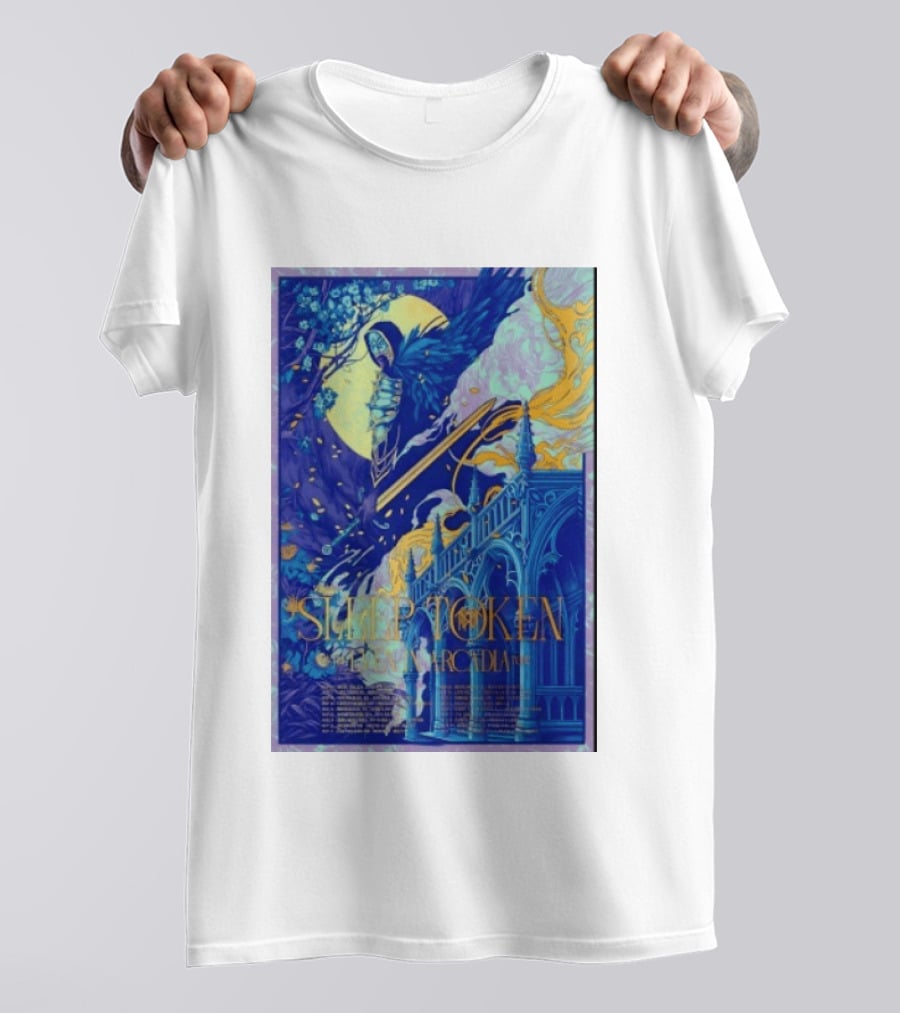 Sleep Token Even In Arcadia Angelic Moonlit Gothic Architecture T-Shirt