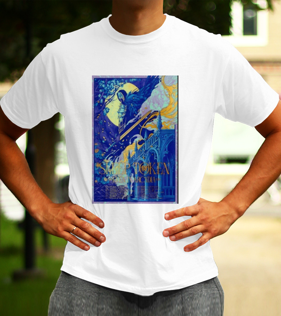 Sleep Token Even In Arcadia Angelic Moonlit Gothic Architecture T-Shirt