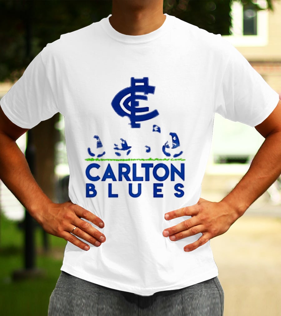 Snoopy Peanuts Characters Carlton Blues AFL Collaboration T-Shirt
