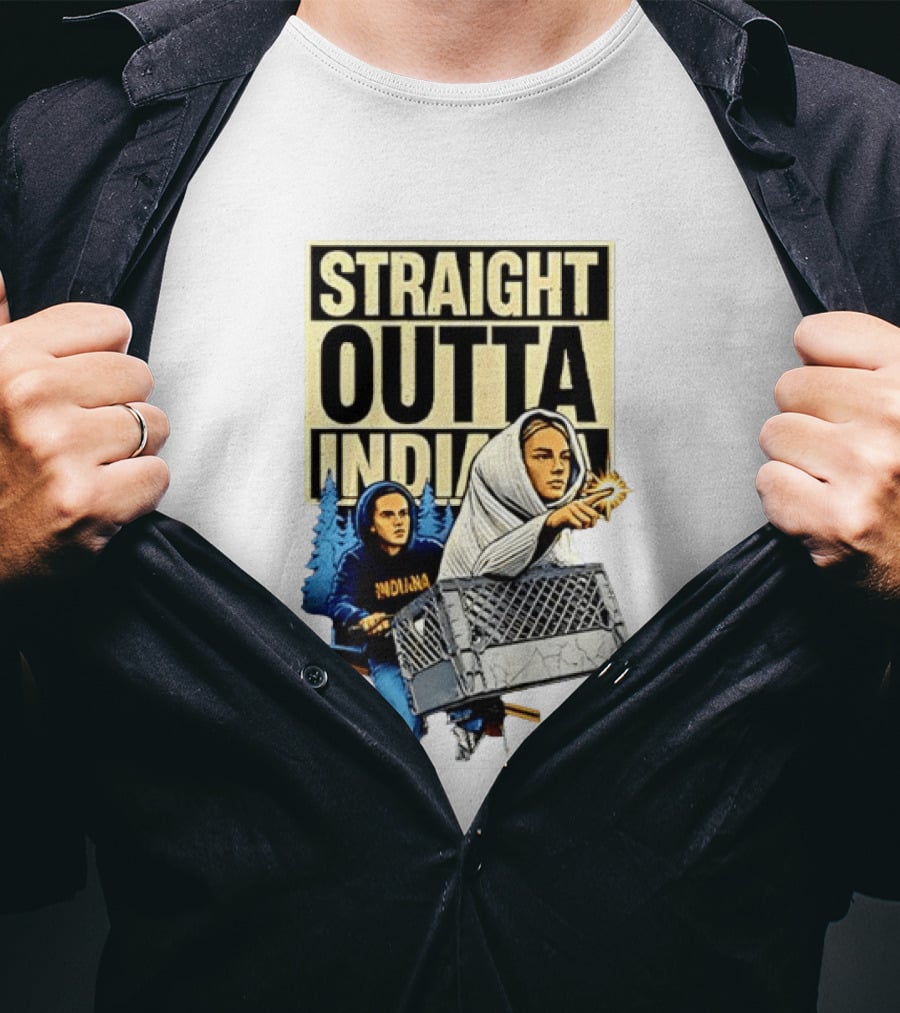 WNBA Meme Sophie Cunningham Caitlin Clark Straight Outta Indiana T-Shirt