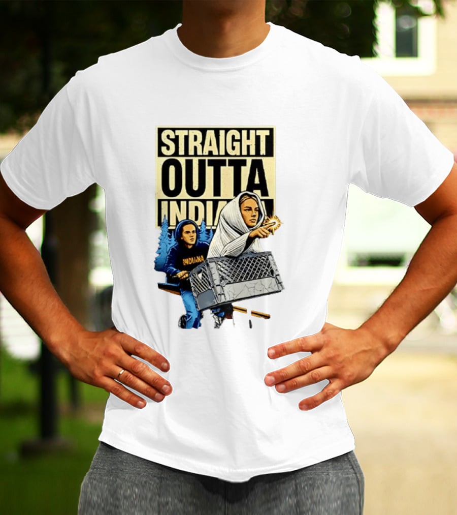 WNBA Meme Sophie Cunningham Caitlin Clark Straight Outta Indiana T-Shirt