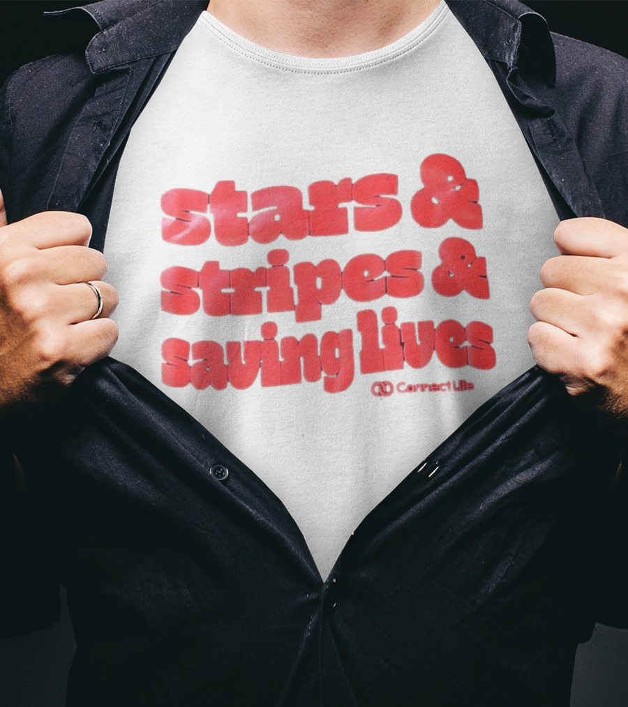 Stars And Stripes And Saving Lives ConnectLife T-Shirt