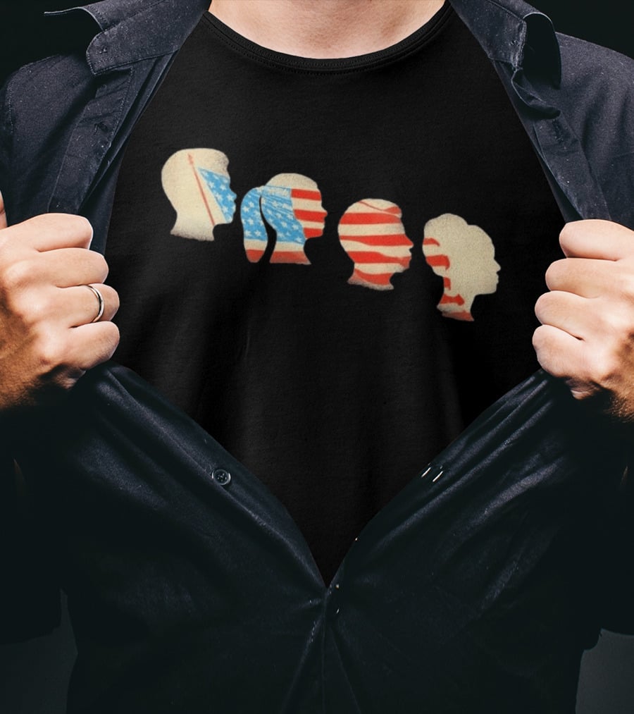 American Flag New York Public Library Joan Wong Marshall Project T-Shirt
