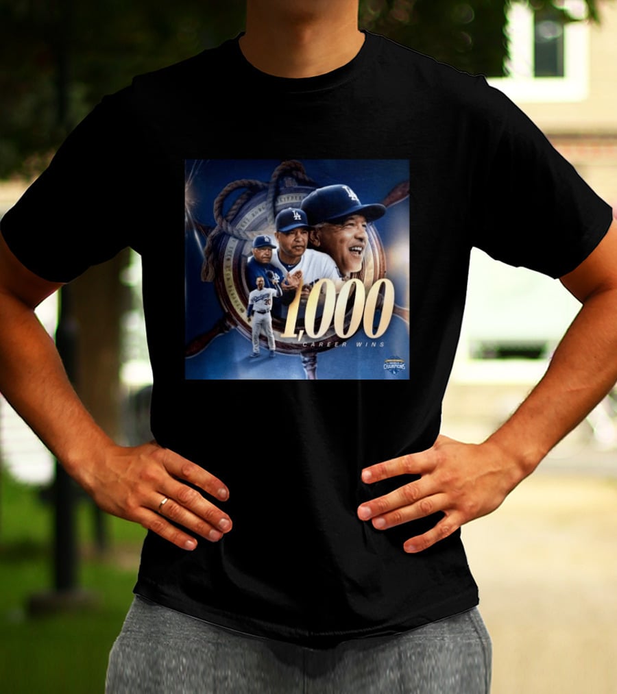 Los Angeles Dodgers Manager Doc Achieves 1000 Career Wins Milestone In Major League History T-Shirt