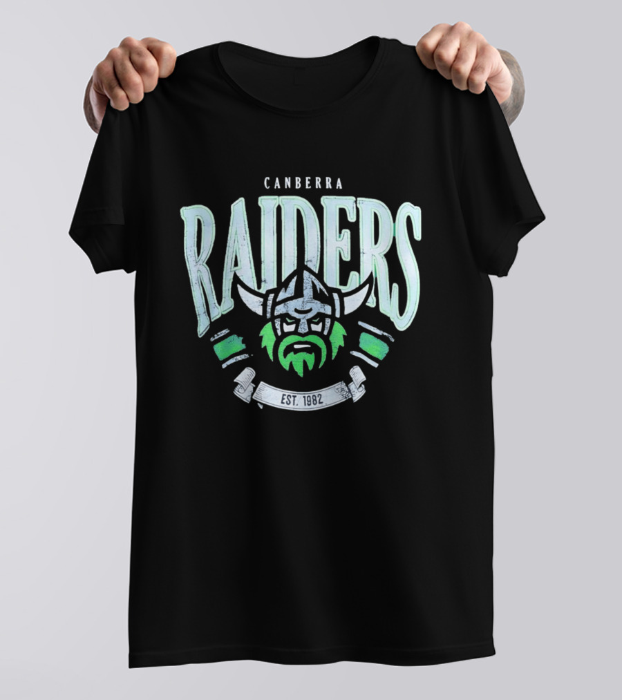 Canberra Raiders Est. 1982 Viking Helmet NRL Team T-Shirt