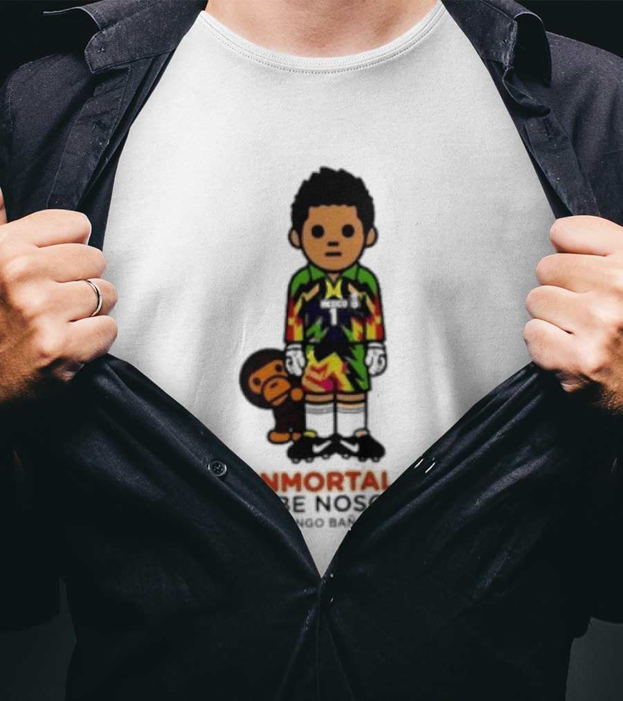Jorge Campos Inmortal Babe Nosoyo Un Chango Bañandose Colorful Soccer Legend And Monkey T-Shirt