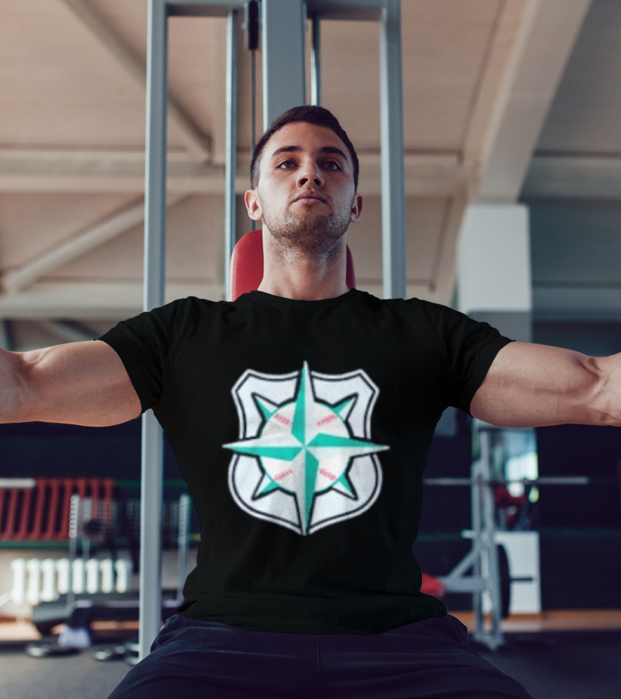 2026 Mariners Law Enforcement Appreciation Day Compass Shield T-Shirt
