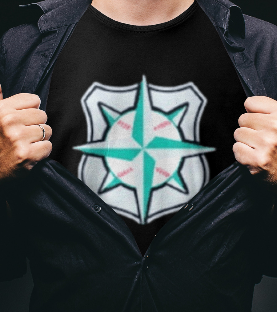 2026 Mariners Law Enforcement Appreciation Day Compass Shield T-Shirt