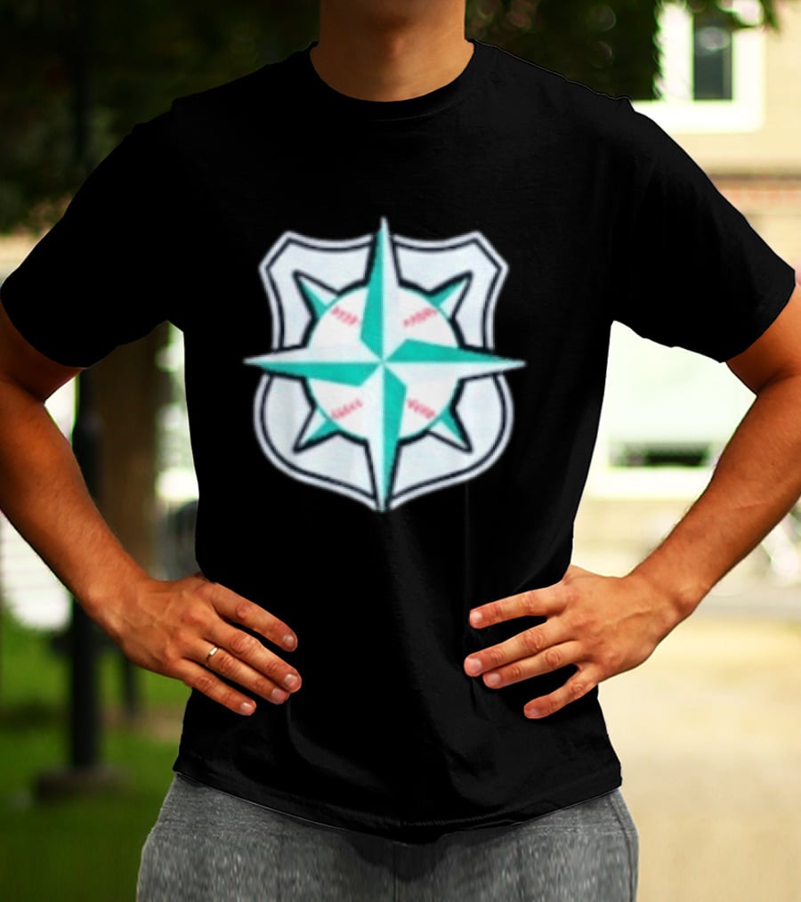 2026 Mariners Law Enforcement Appreciation Day Compass Shield T-Shirt