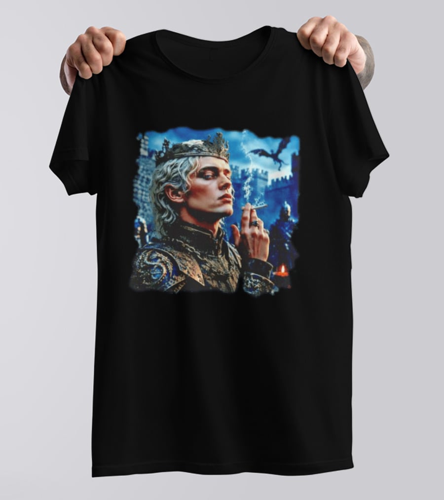 Aemond Targaryen House Of The Dragon Smoking Cigarette Castle Dragon King T-Shirt