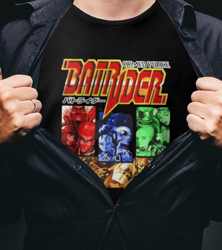 Armed Police Batrider Arcade Game Characters Raizing Shoot Em Up T-Shirt