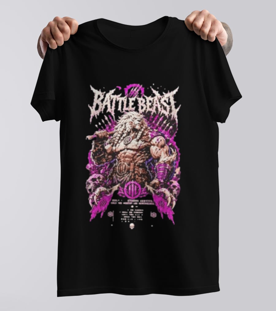 Battle Beast Warrior Lion Only The Strong Survive I Seek No Crown Roaring Strength T-Shirt