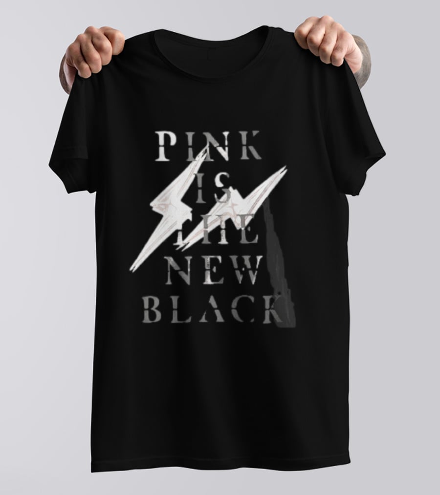 Blackpink Pink Is The New Black Lightning Bolt T-Shirt
