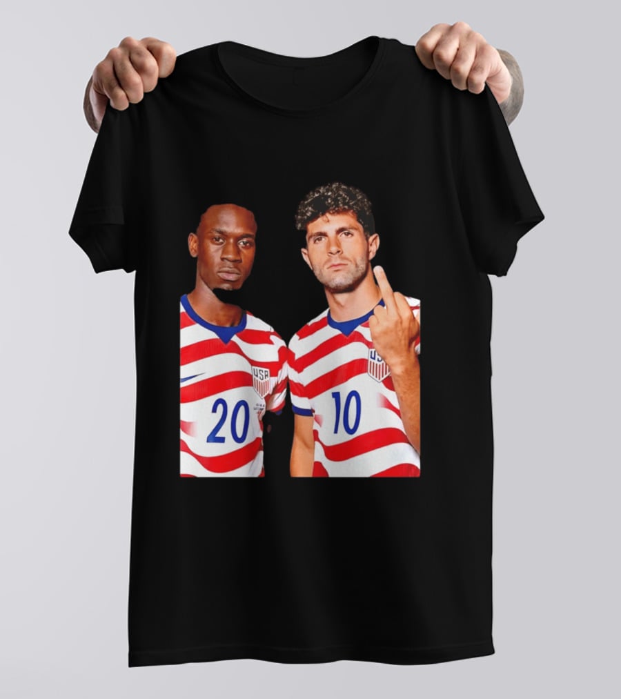 Christian Pulisic Folarin Balogun USMNT Soccer Iconic Gesture T-Shirt