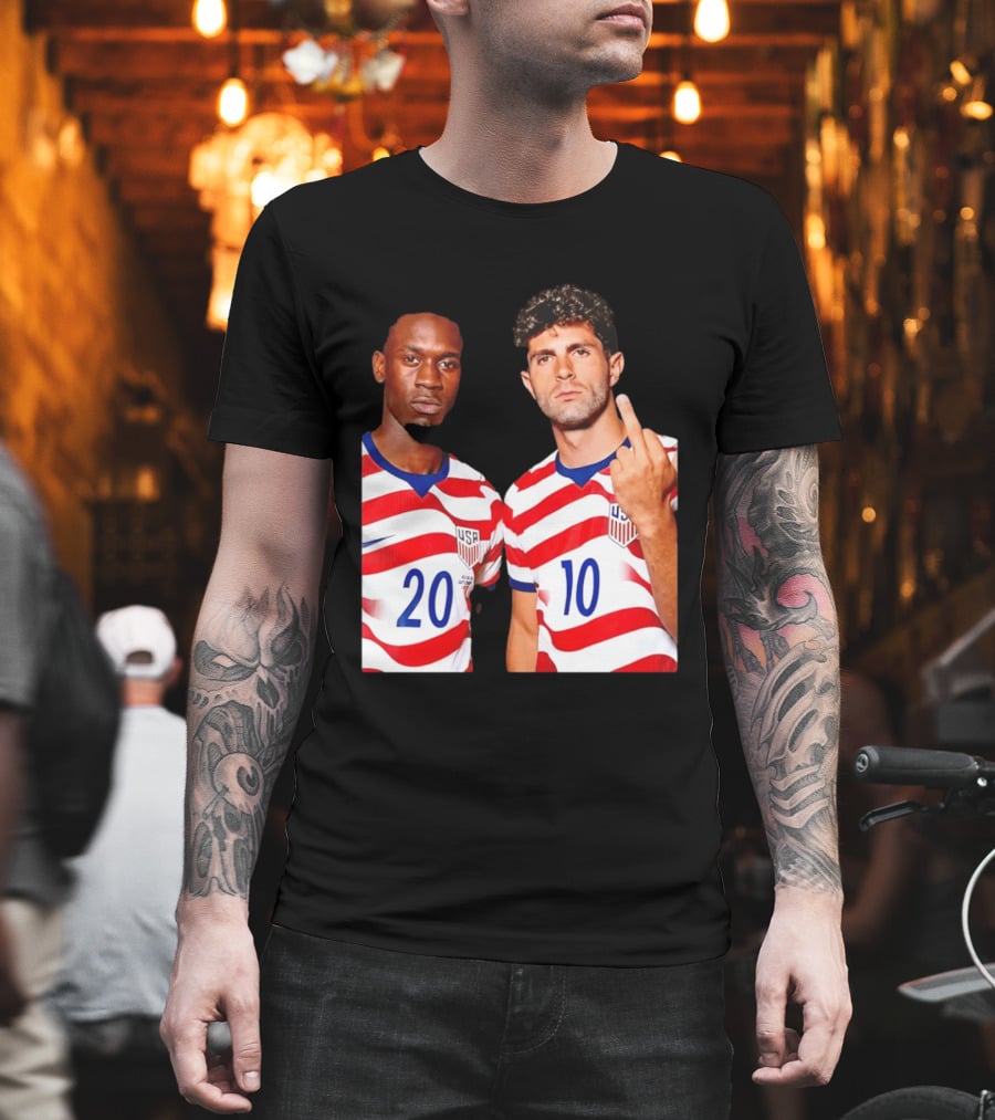 Christian Pulisic Folarin Balogun USMNT Soccer Iconic Gesture T-Shirt