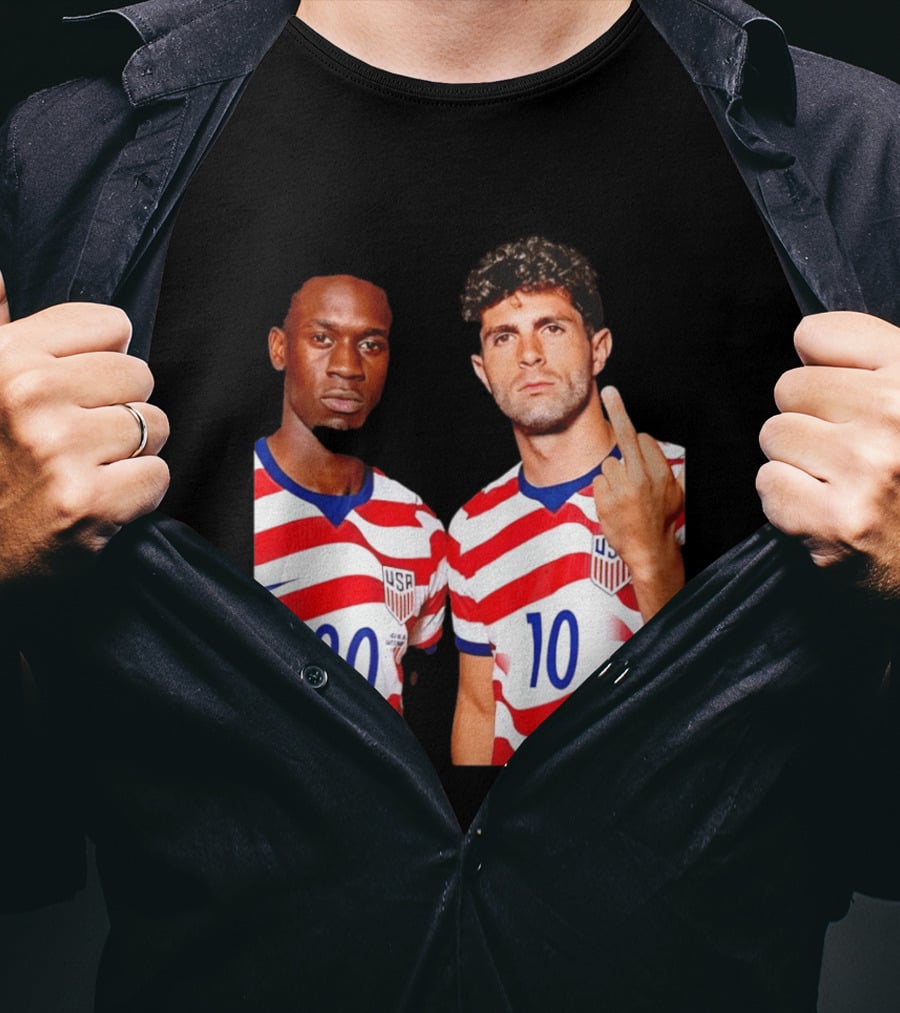 Christian Pulisic Folarin Balogun USMNT Soccer Iconic Gesture T-Shirt