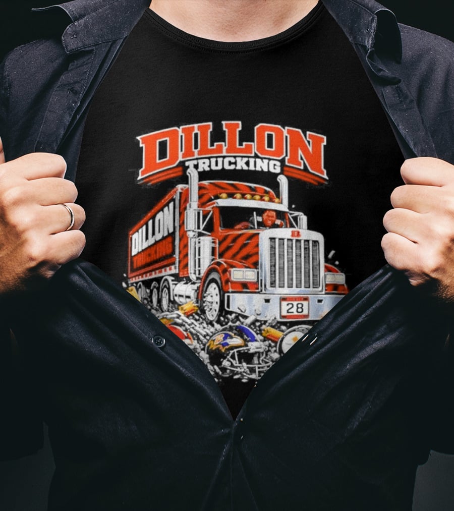 Corey Dillon Cincinnati Bengals Dillon Trucking Football Truck T-Shirt