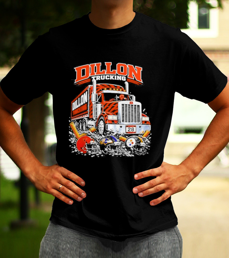 Corey Dillon Cincinnati Bengals Dillon Trucking Football Truck T-Shirt